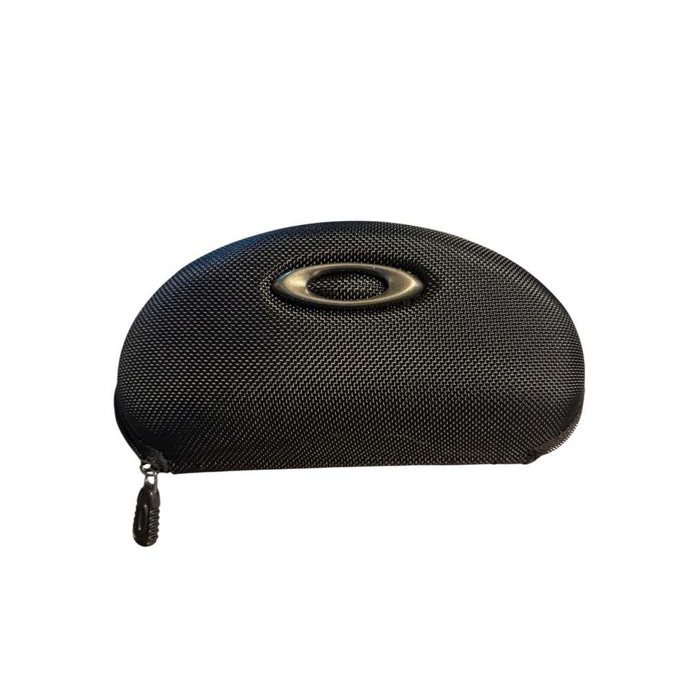 OAKLEY HARD SHELL CLAMSHELL CASE ONLY  BLACK BALLISTIC w/ METAL LOGO New